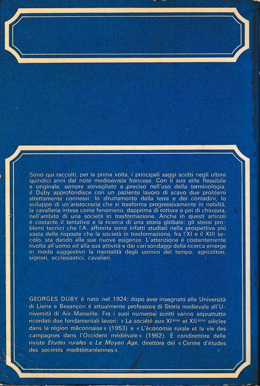 Terra e nobiltà nel medio evo - Georges Duby - 2