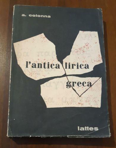 L' antica lirica greca - Aristide Colonna - copertina