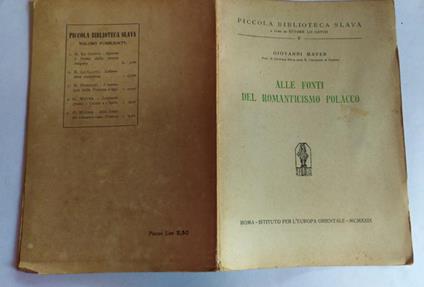 Alle fonti del Romanticismo polacco - copertina