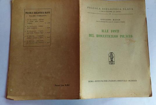 Alle fonti del Romanticismo polacco - copertina