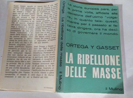 La ribellione delle masse - José Ortega y Gasset - copertina