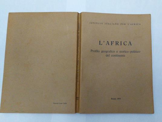 L' Africa Profilo geografico e storico-politico del continente - Elio Migliorini - copertina