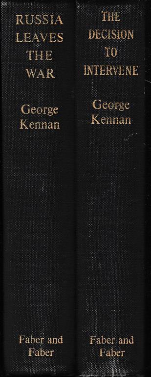 Soviet-American relations, 1917-1920. Russia Leaves the War, vol. 1 - The decision to intervene, vol. 2 - George F. Kennan - copertina