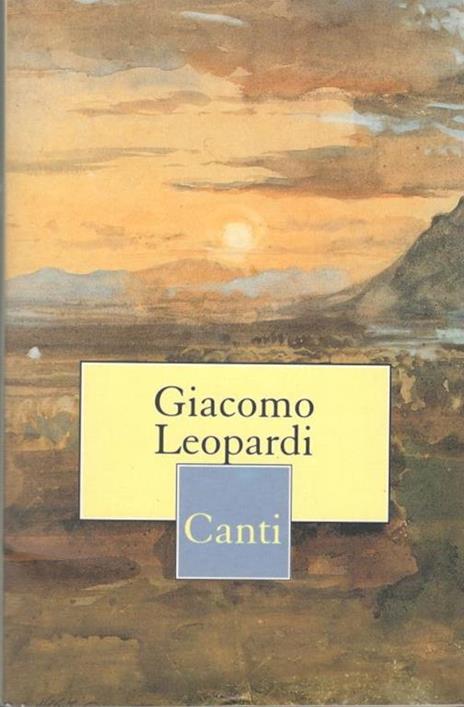 Canti - Giacomo Leopardi - copertina