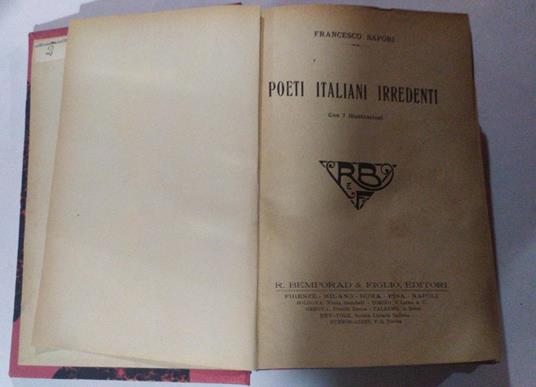 Poeti italiani irredenti - Francesco Sapori - copertina