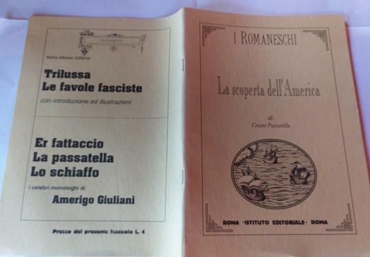La scoperta dell'America - Cesare Pascarella - copertina