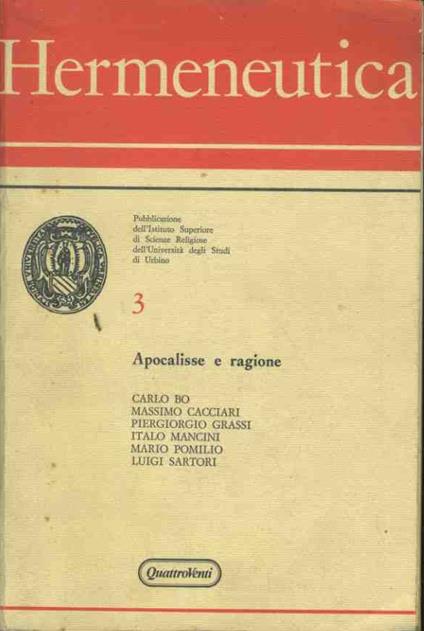 Apocalisse e ragione - copertina
