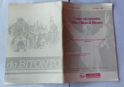 Tappe sul cammino della Chiesa di Bitonto. Cronologia dei vescovi della diocesi di Bitonto - Francesco Amendolagine - copertina