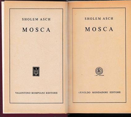 Mosca - Sholem Asch - copertina