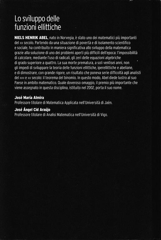 Abel. Lo sviluppo delle funzioni ellittiche - 2