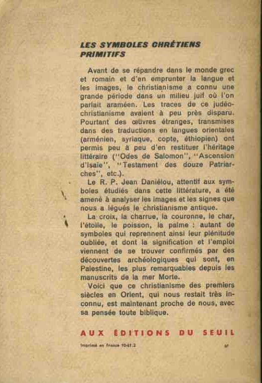 Les symboles chretiens primitifs