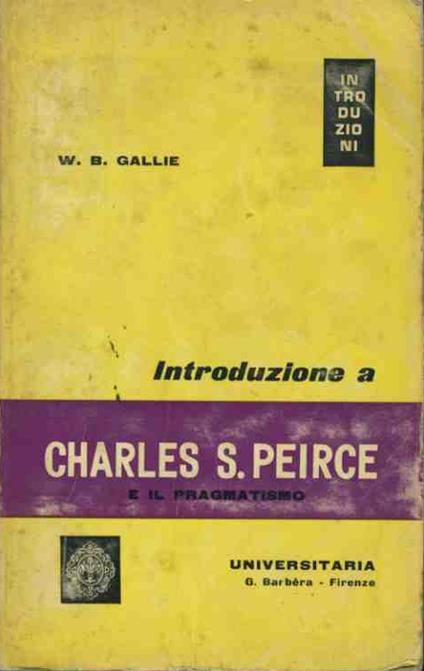 Introduzione a Charles S. Peirce e il pragmatismo - copertina