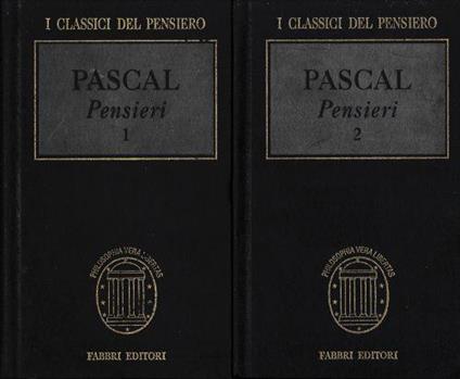 Pensieri due volumi - Blaise Pascal - copertina