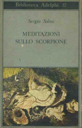 Meditazioni sullo scorpione - Sergio Solmi - copertina