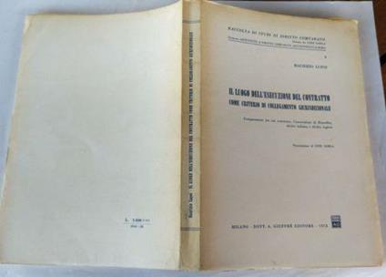 Il luogo dell'esecuzione del contratto come criterio di collegamento giurisdizionale - Maurizio Lupoi - copertina