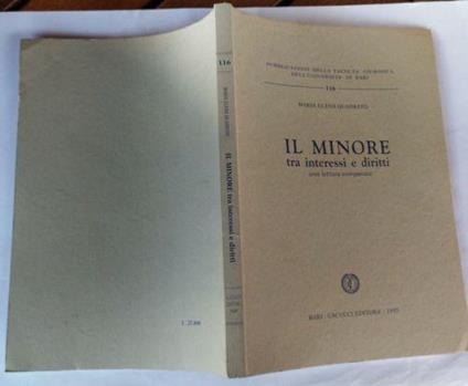 Il Minore tra interessi e diritti - copertina