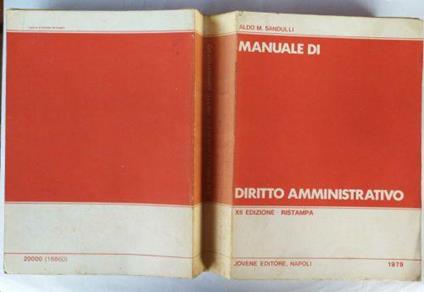 Manuale di diritto amministrativo - Aldo Sandulli - copertina