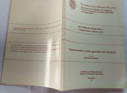 Salute mentale e tutela giuridica del disabile - copertina
