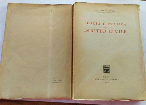 Teoria e pratica del diritto civile - Adriano De Cupis - copertina