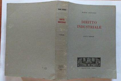 Diritto industriale - Mario Rotondi - copertina