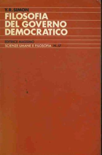 Filosofia del governo democratico - copertina