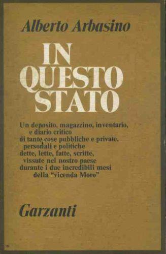 In questo stato - Alberto Arbasino - copertina