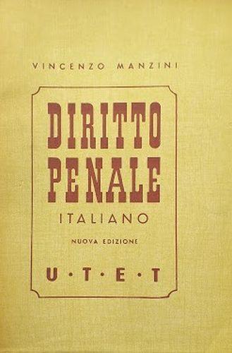 Trattato di Diritto Penale Italiano, volume 1 - Vincenzo Manzini - copertina