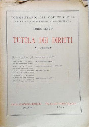 Commentario del Codice Civile, Libro Sesto: Tutela dei Diritti (artt.2900-2969) - copertina