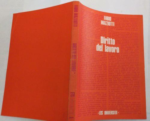 Diritto del lavoro - Fabio Mazziotti - copertina