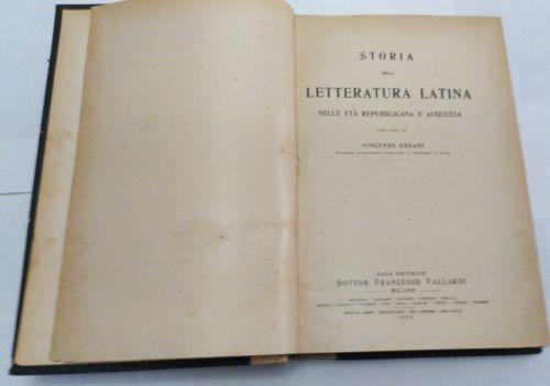 Storia della letteratura latina nelle età repubblicana e augustea - copertina