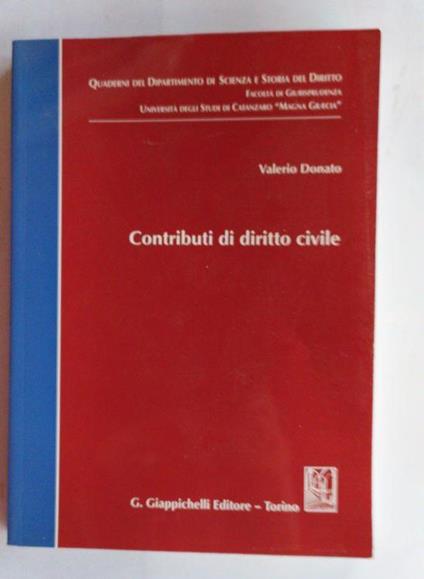 Contributi di diritto civile - copertina