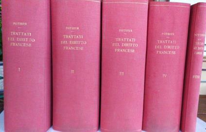 Opere di G.R. Pothier contenenti i trattati del diritto francese. Tomo I II III IV +indice - copertina