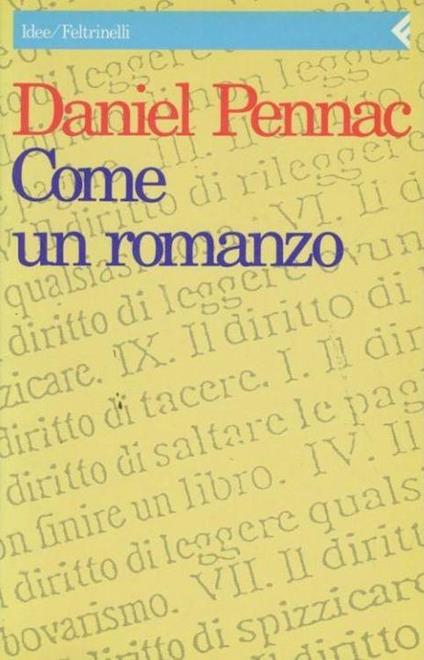 Come un romanzo - Daniel Pennac - copertina