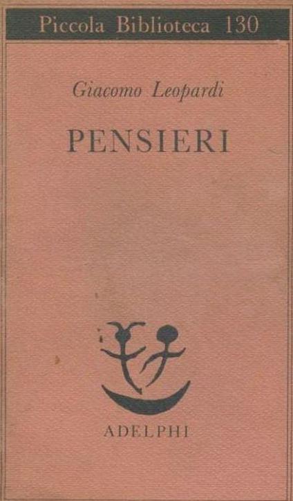 Pensieri - Giacomo Leopardi - copertina