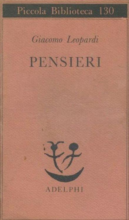 Pensieri - Giacomo Leopardi - copertina