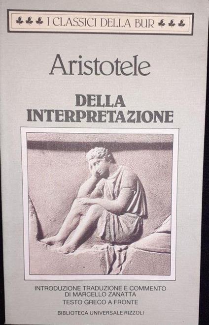 Dell'interpretazione - Aristotele - copertina