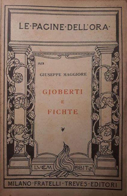 Gioberti e Fichte - Giuseppe Maggiore - copertina