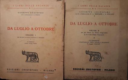 I libri delle vacanze - Da Luglio a Ottobre: Volume I p.145 Volume II p.168 - copertina