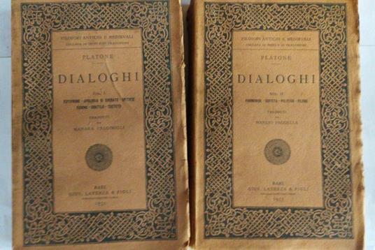 Dialoghi Volume I II - Platone - copertina