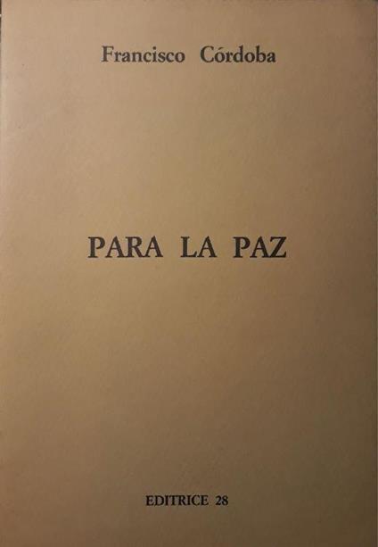 Para la paz - copertina