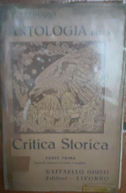 Critica Storica Parte prima - Francesco Landogna - copertina