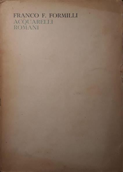 Acquarelli Romani - copertina