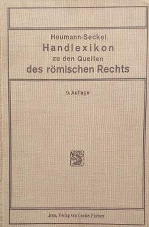 Handlexikon zu den quellen des romischen Rechts - copertina