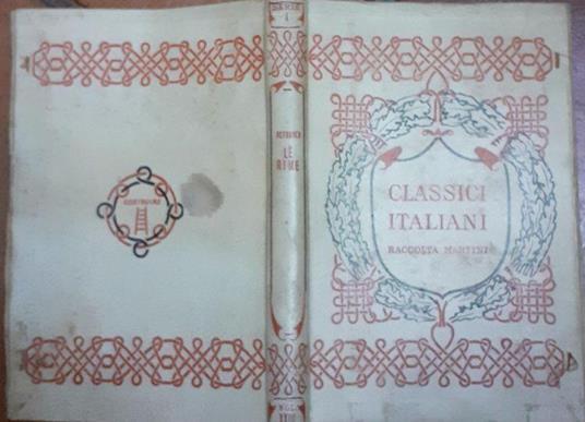 Le rime Petrarca - Adolfo Bartoli - copertina