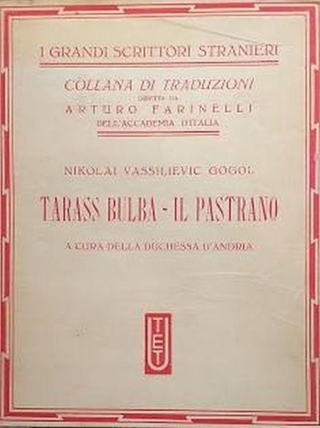 Tarass Bulba - Il pastrano - Nikolaj Gogol' - copertina