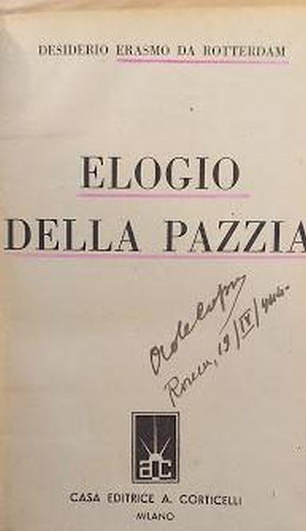 Elogio della pazzia - copertina