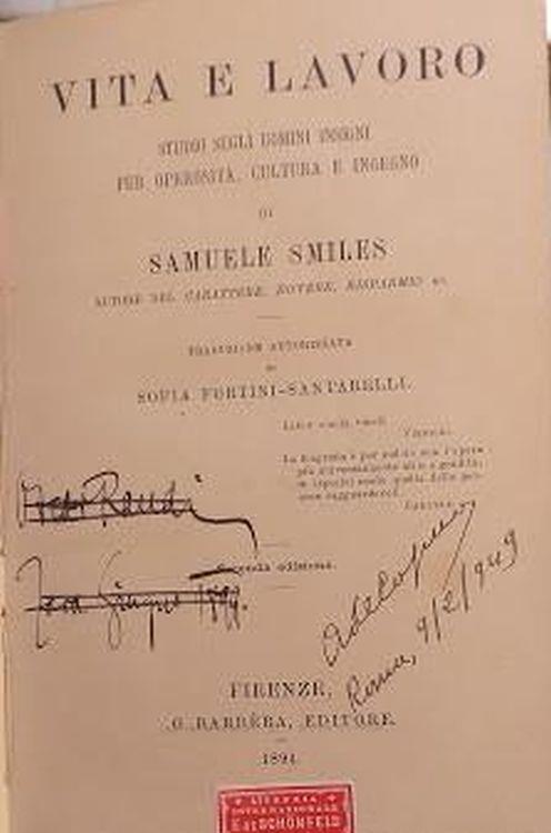 Vita e lavoro. Studio sugli uomini insigni per operosità, cultua e ingegno - Samuel Smiles - copertina