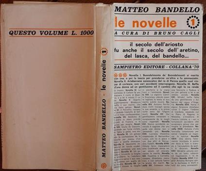 Le novelle I - Matteo Bandello - copertina