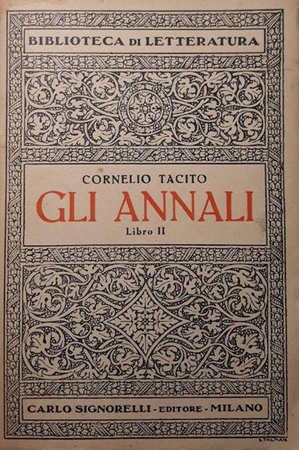Gli Annali (libro II) - P. Cornelio Tacito - copertina