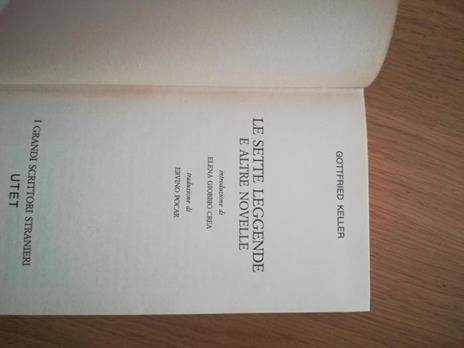 Le sette leggende e altre novelle - Keller - copertina